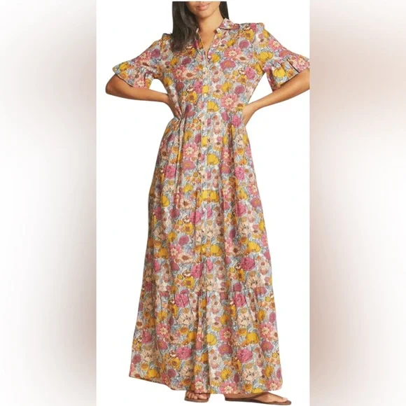 Trovata Martine Dress in the "Dawn Fleurettes" floral print Size:L - Picture 1 of 9